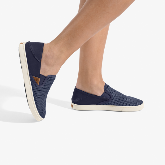 OluKai Trending | Pehuea Women's Breathable Slip-On Sneakers - Trench Blue