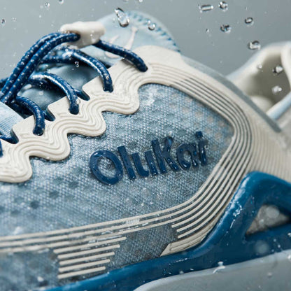 OluKai Best Price | ‘Ahi Men’s Water Boat Shoes - Blue Pearl / White Sand