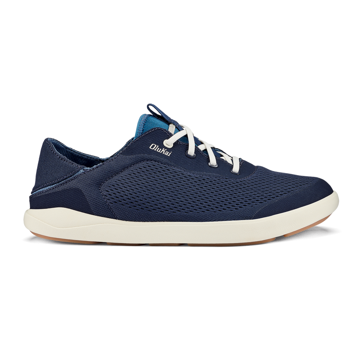 OluKai Trending | Moku Pae Men's Boat Shoes - Trench Blue / Off White
