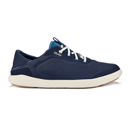 OluKai Trending | Moku Pae Men's Boat Shoes - Trench Blue / Off White