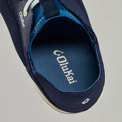 OluKai Trending | Moku Pae Men's Boat Shoes - Trench Blue / Off White