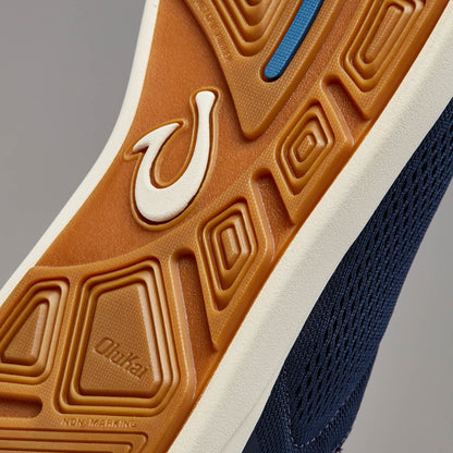 OluKai Trending | Moku Pae Men's Boat Shoes - Trench Blue / Off White