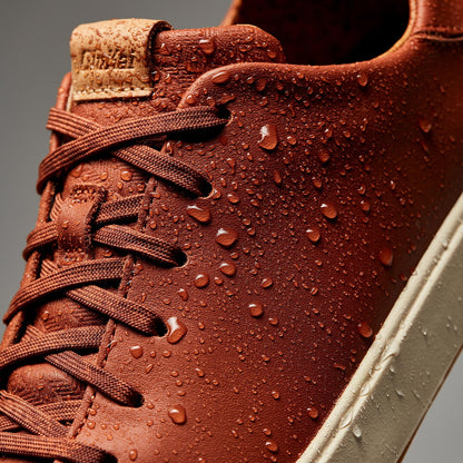 OluKai Sale | Lae‘ahi Lī ‘Ili Men's Leather Sneakers - Kukui Brown