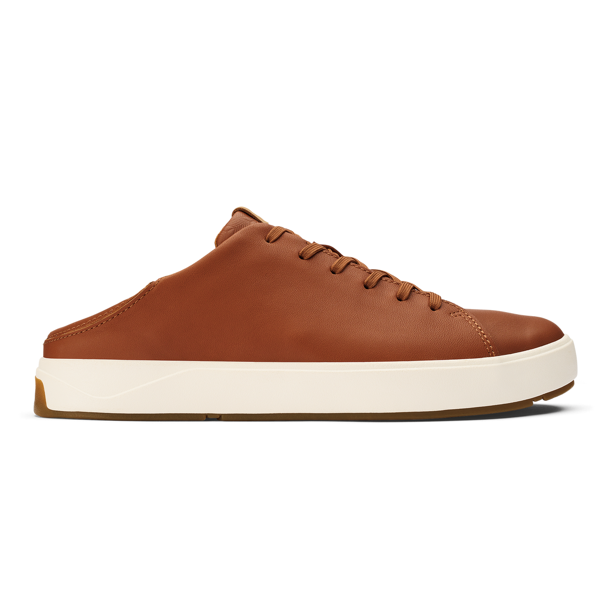 OluKai Sale | Lae‘ahi Lī ‘Ili Men's Leather Sneakers - Kukui Brown