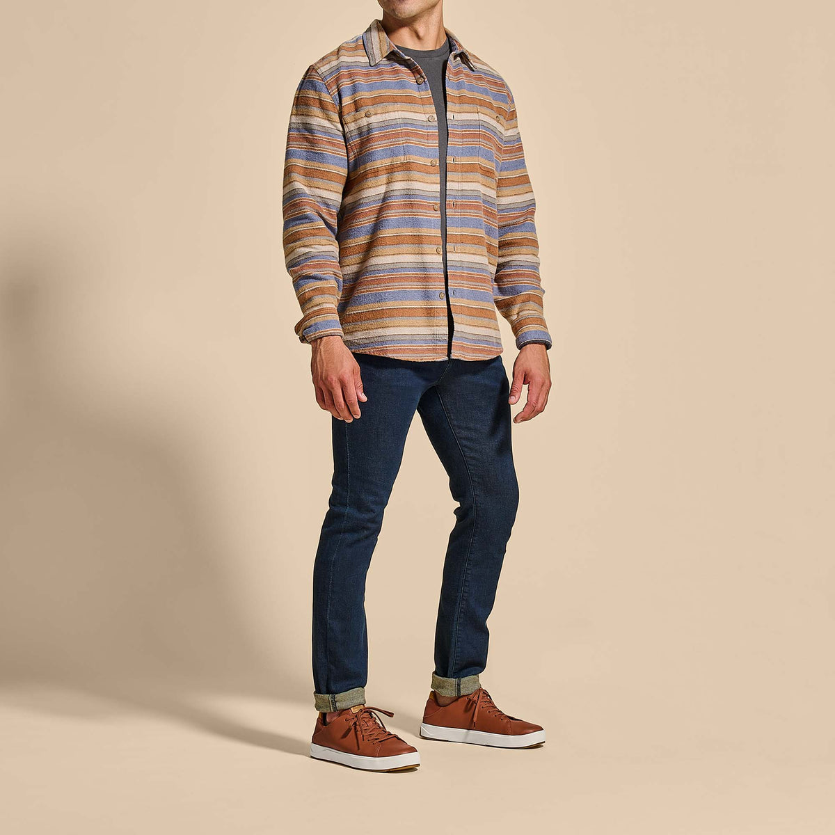 OluKai Sale | Lae‘ahi Lī ‘Ili Men's Leather Sneakers - Kukui Brown