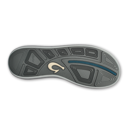 OluKai Discount | Moku Pae Men's Boat Shoes - Black / Blue Coral