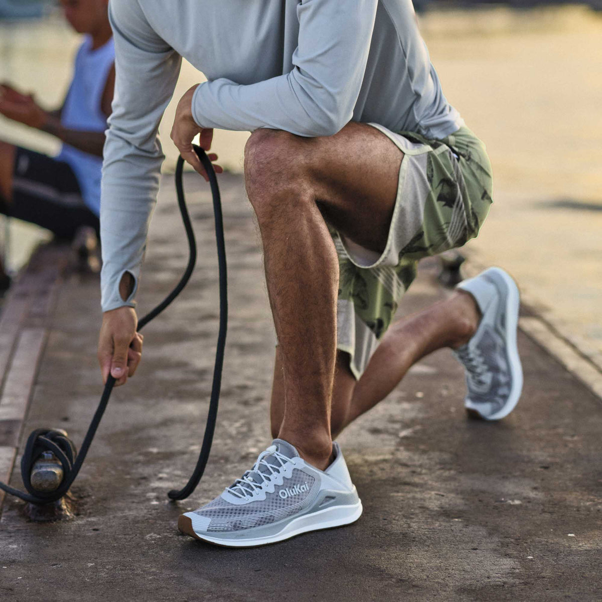 OluKai Discount | ‘Ahi Men’s Water Boat Shoes - Ash / Sterling