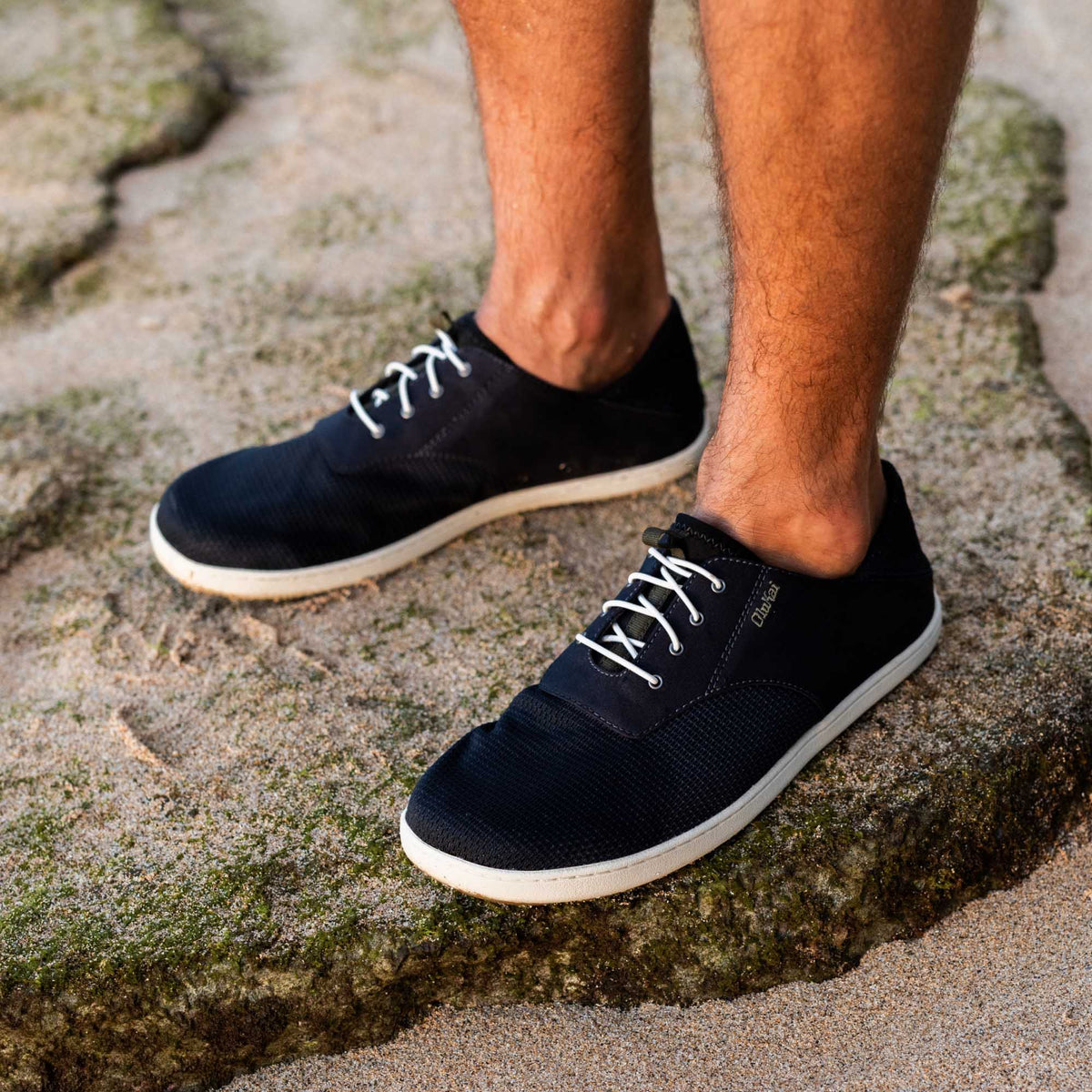 OluKai Featured | Nohea Moku Men's Boat Shoes - Black