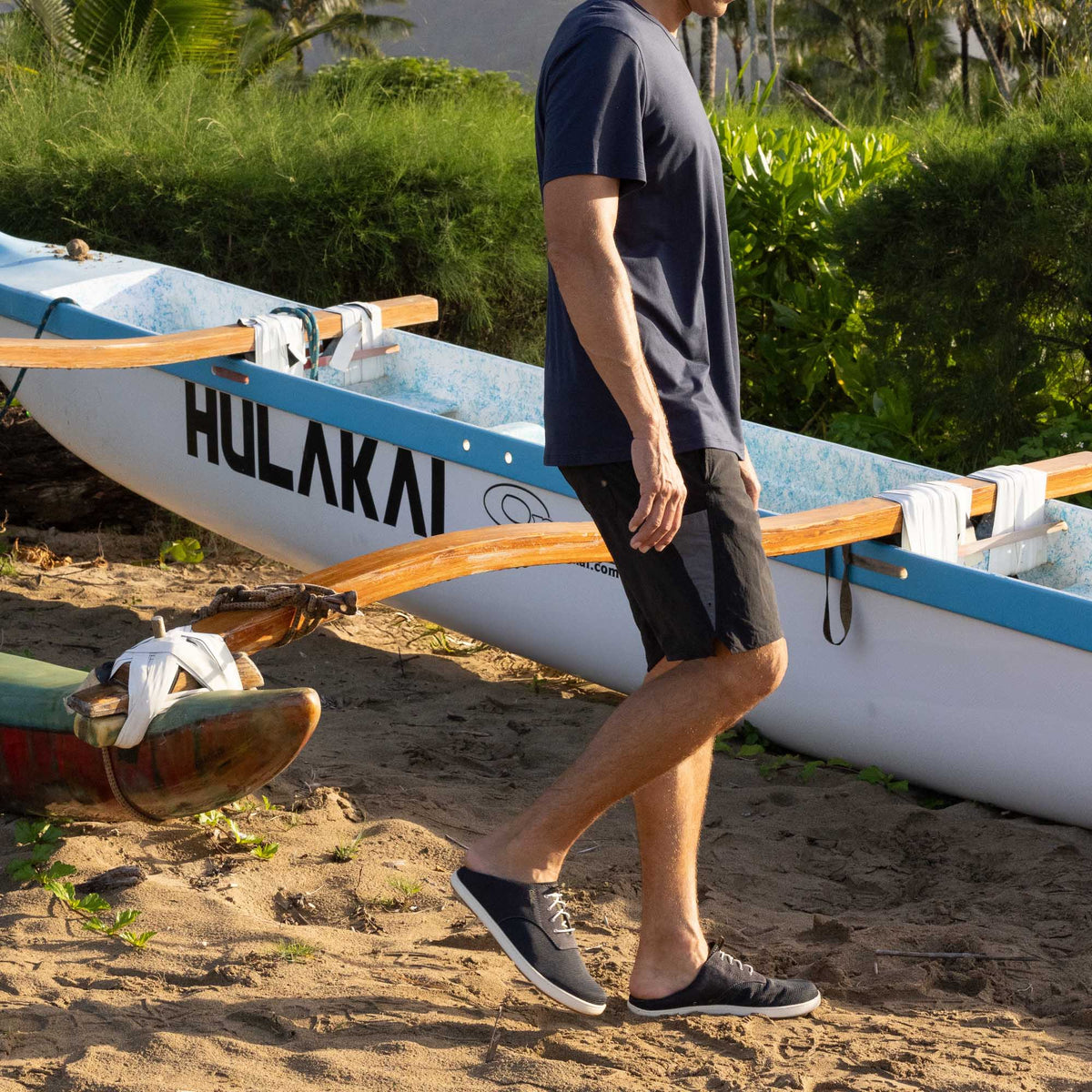 OluKai Featured | Nohea Moku Men's Boat Shoes - Black