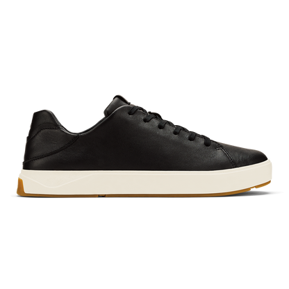 OluKai Popular | Lae‘ahi Lī ‘Ili Men's Leather Sneakers - Onyx