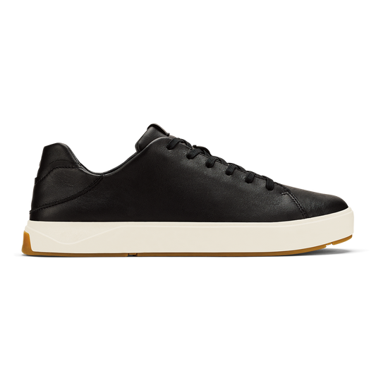 OluKai Popular | Lae‘ahi Lī ‘Ili Men's Leather Sneakers - Onyx