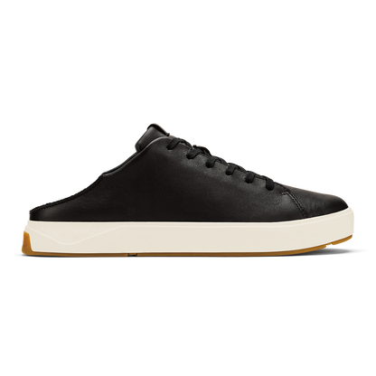 OluKai Popular | Lae‘ahi Lī ‘Ili Men's Leather Sneakers - Onyx
