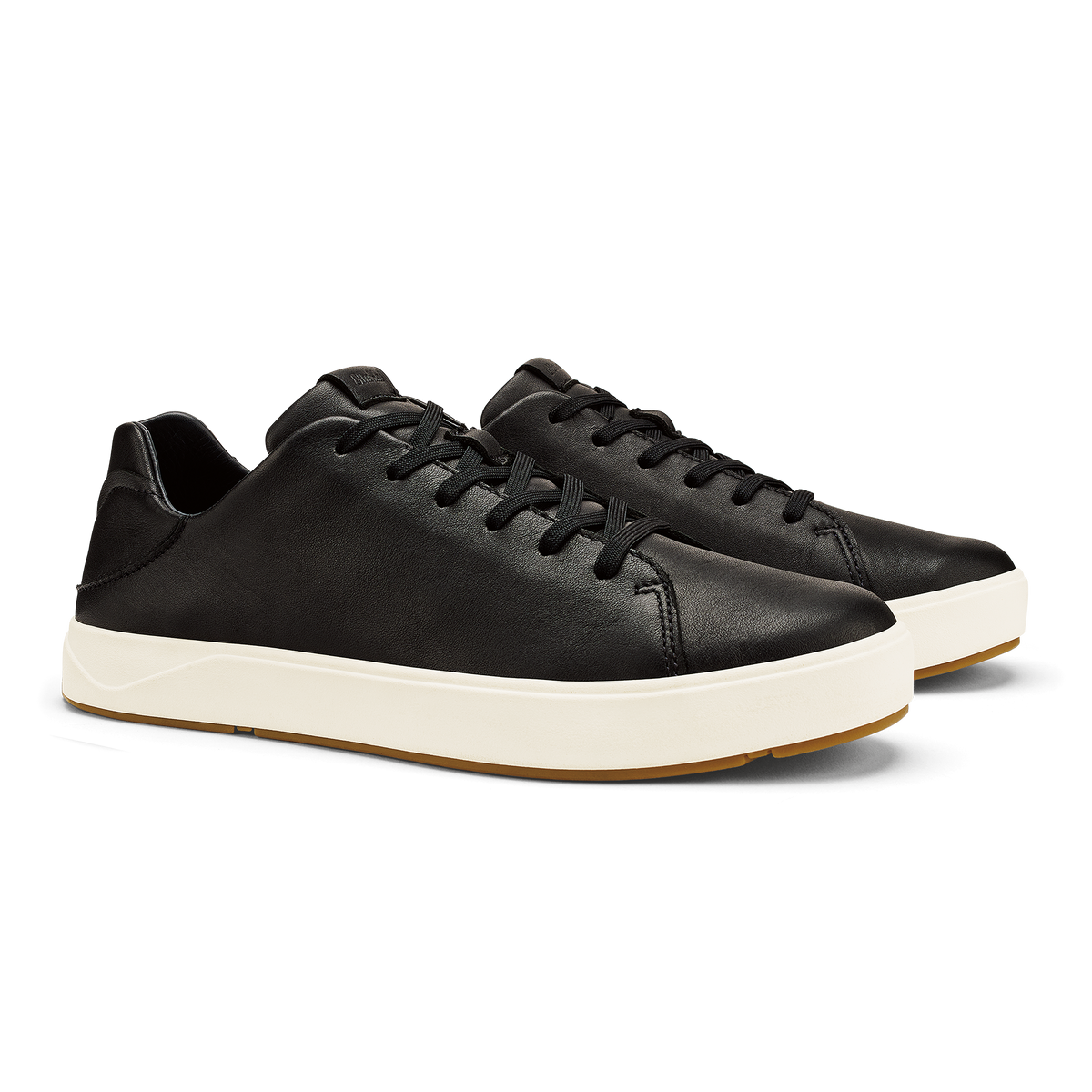 OluKai Popular | Lae‘ahi Lī ‘Ili Men's Leather Sneakers - Onyx