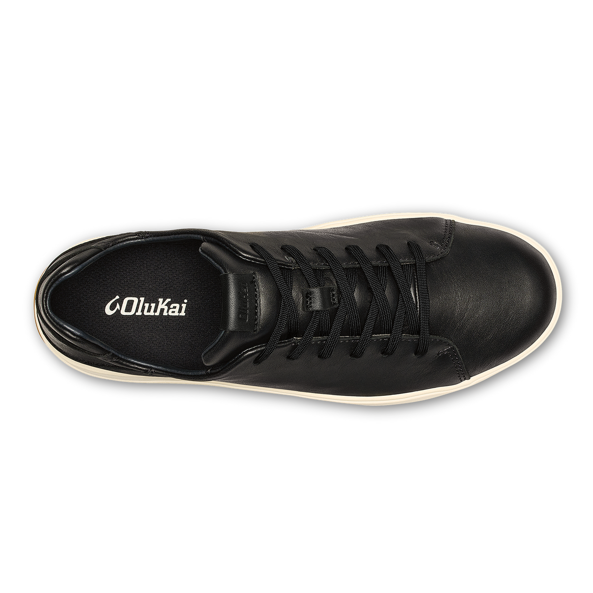 OluKai Popular | Lae‘ahi Lī ‘Ili Men's Leather Sneakers - Onyx