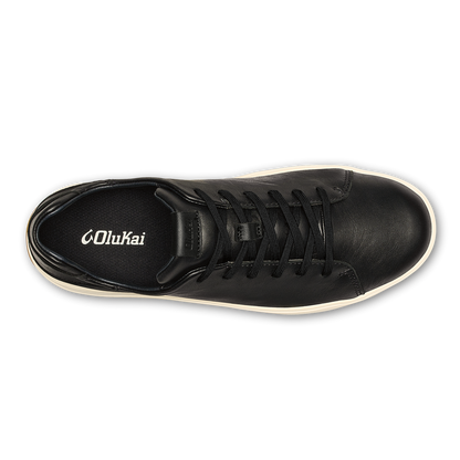 OluKai Popular | Lae‘ahi Lī ‘Ili Men's Leather Sneakers - Onyx