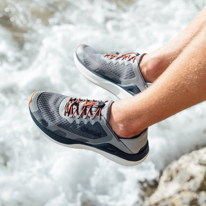 OluKai Best Price | ‘Ahi Men’s Water Boat Shoes - Rock / Ash