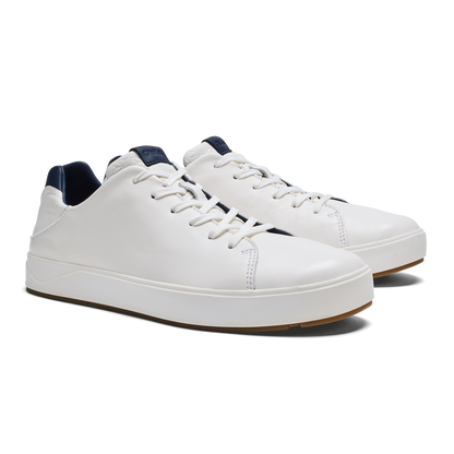 OluKai Sale | Lae‘ahi Lī ‘Ili Men's Sneakers - Bright White / Trench Blue