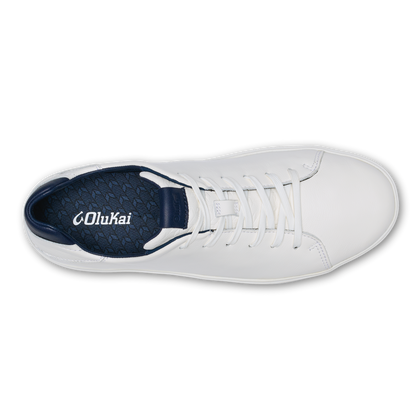 OluKai Sale | Lae‘ahi Lī ‘Ili Men's Sneakers - Bright White / Trench Blue