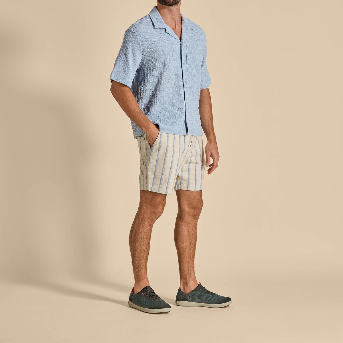 OluKai New | Moku Pae Men's Boat Shoes - Island Salt / Koi