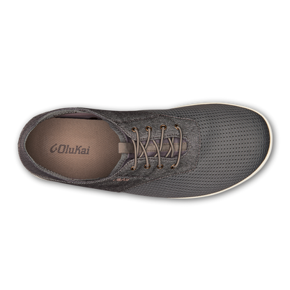 OluKai Deals | Nohea Moku Men's Boat Shoes - Charcoal / Clay