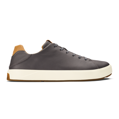 OluKai Popular | Lae‘ahi Lī ‘Ili Men's Leather Sneakers - Stone