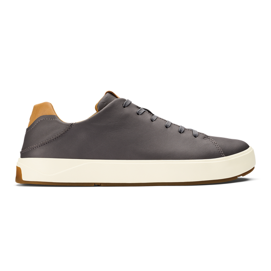 OluKai Popular | Lae‘ahi Lī ‘Ili Men's Leather Sneakers - Stone