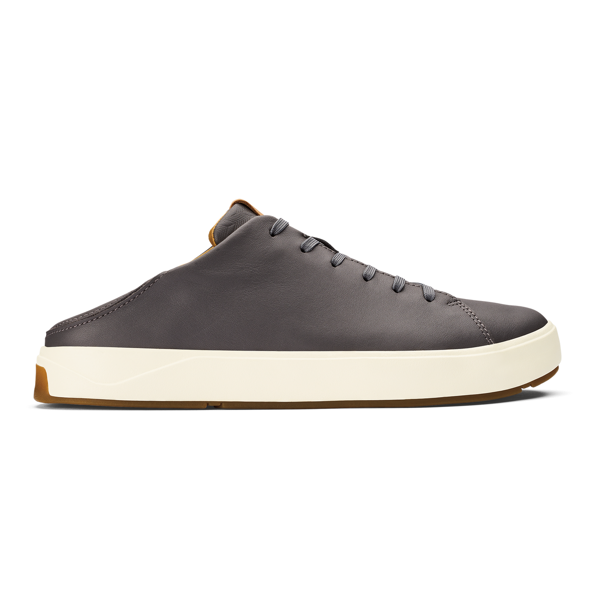 OluKai Popular | Lae‘ahi Lī ‘Ili Men's Leather Sneakers - Stone