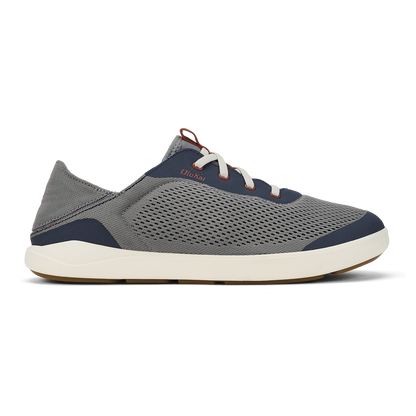 OluKai Signature | Moku Pae Men's Boat Shoes - Ash / Trench Blue