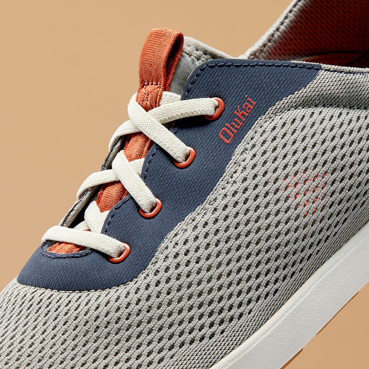 OluKai Signature | Moku Pae Men's Boat Shoes - Ash / Trench Blue