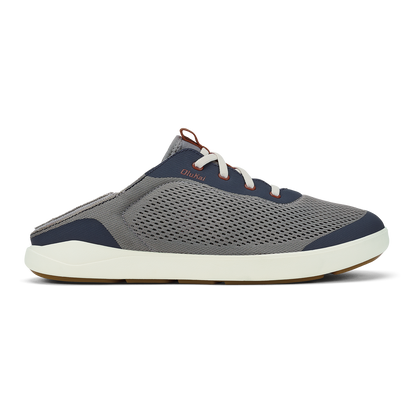 OluKai Signature | Moku Pae Men's Boat Shoes - Ash / Trench Blue