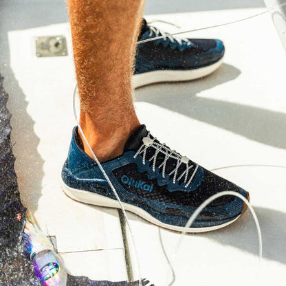 OluKai Classic | ‘Ahi Men’s Water Boat Shoes - Mood Indigo / Coastal Blue