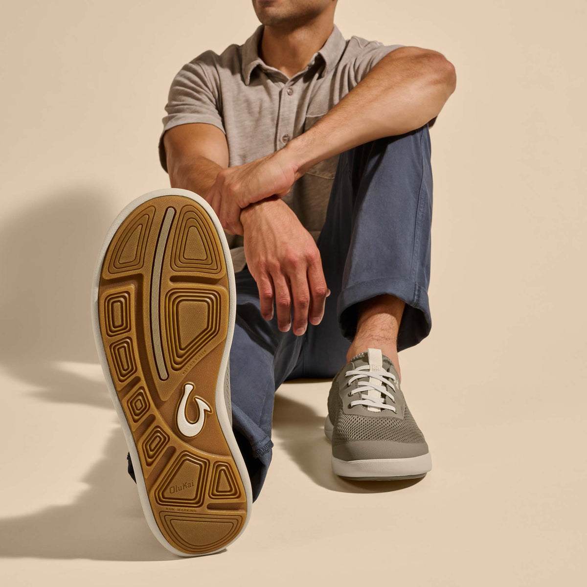 OluKai Exclusive | Moku Pae Men's Boat Shoes - Clay / Tapa