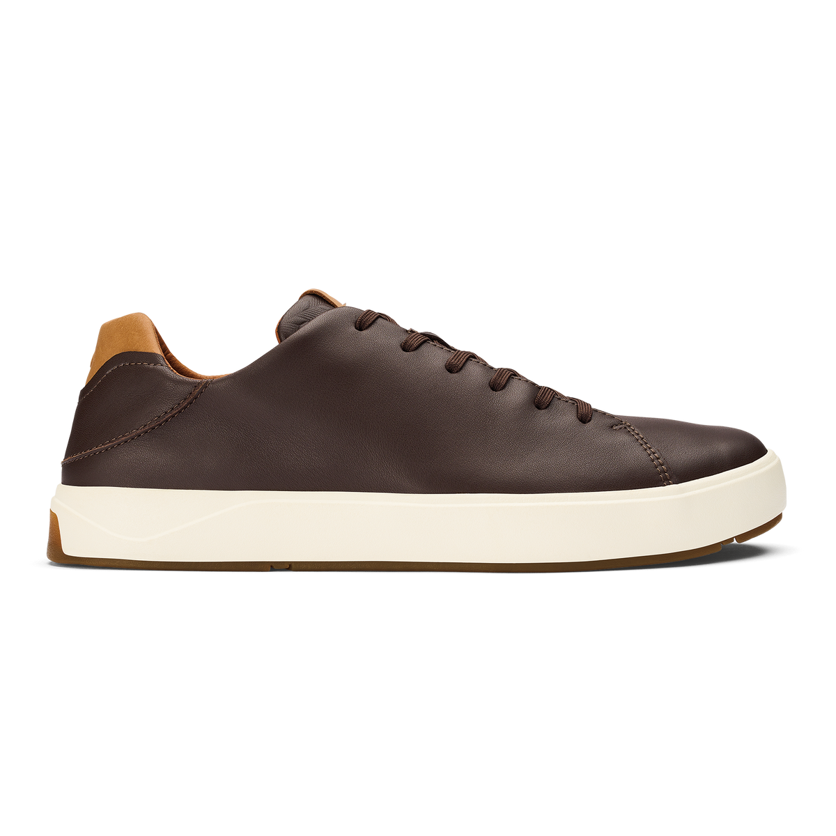 OluKai Quality | Lae‘ahi Lī ‘Ili Men's Leather Sneakers - Dark Java
