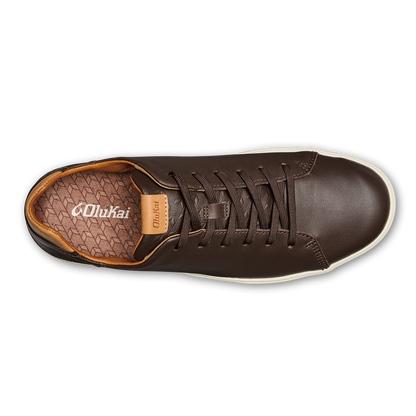 OluKai Quality | Lae‘ahi Lī ‘Ili Men's Leather Sneakers - Dark Java