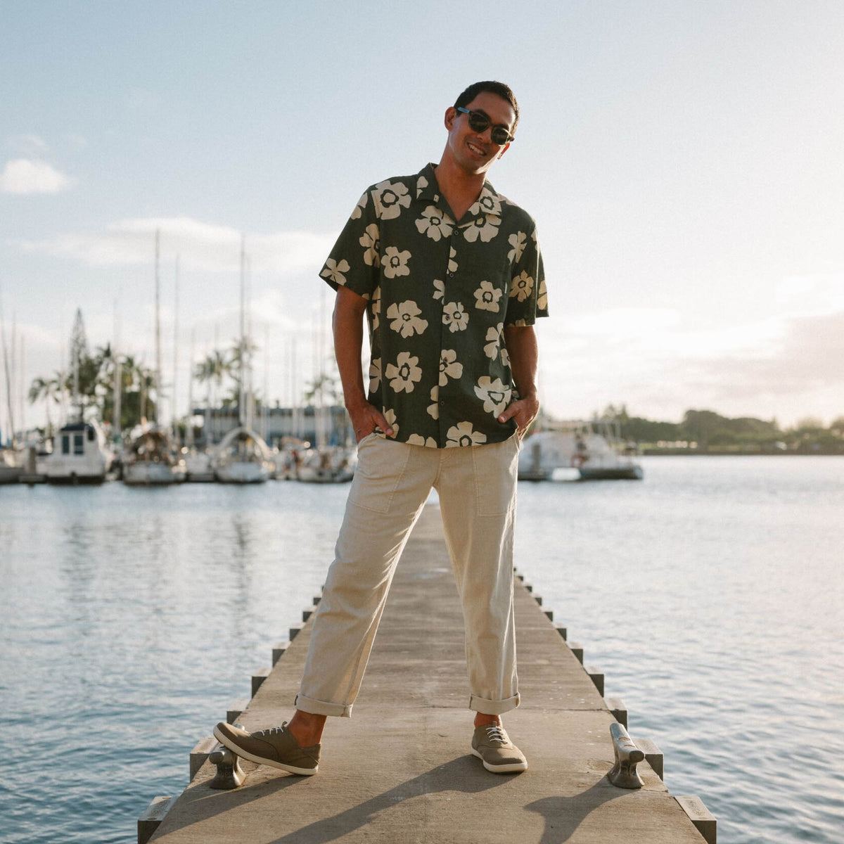 OluKai Exclusive | Nohea Moku Men's Boat Shoes - Tapa