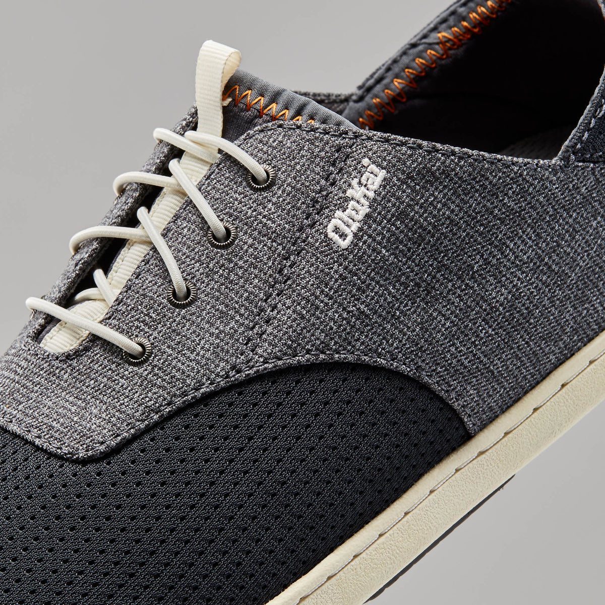 OluKai Recommended | Nohea Moku Men's Boat Shoes - Dark Shadow