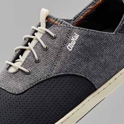 OluKai Recommended | Nohea Moku Men's Boat Shoes - Dark Shadow