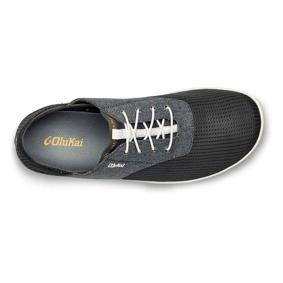OluKai Recommended | Nohea Moku Men's Boat Shoes - Dark Shadow