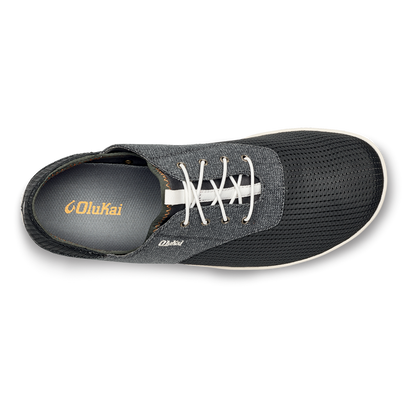 OluKai Recommended | Nohea Moku Men's Boat Shoes - Dark Shadow