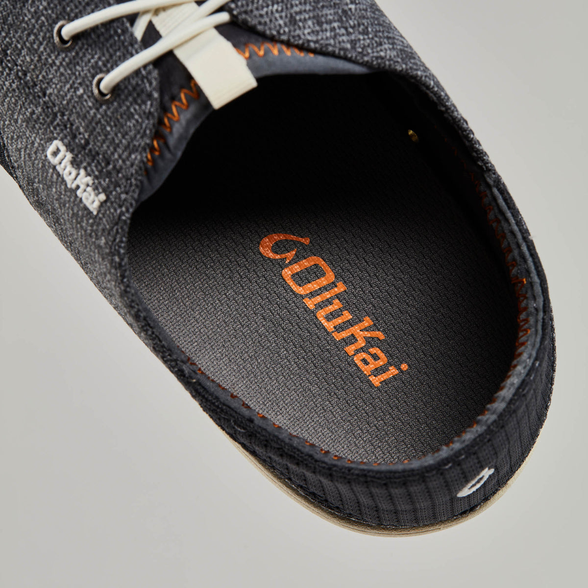 OluKai Recommended | Nohea Moku Men's Boat Shoes - Dark Shadow