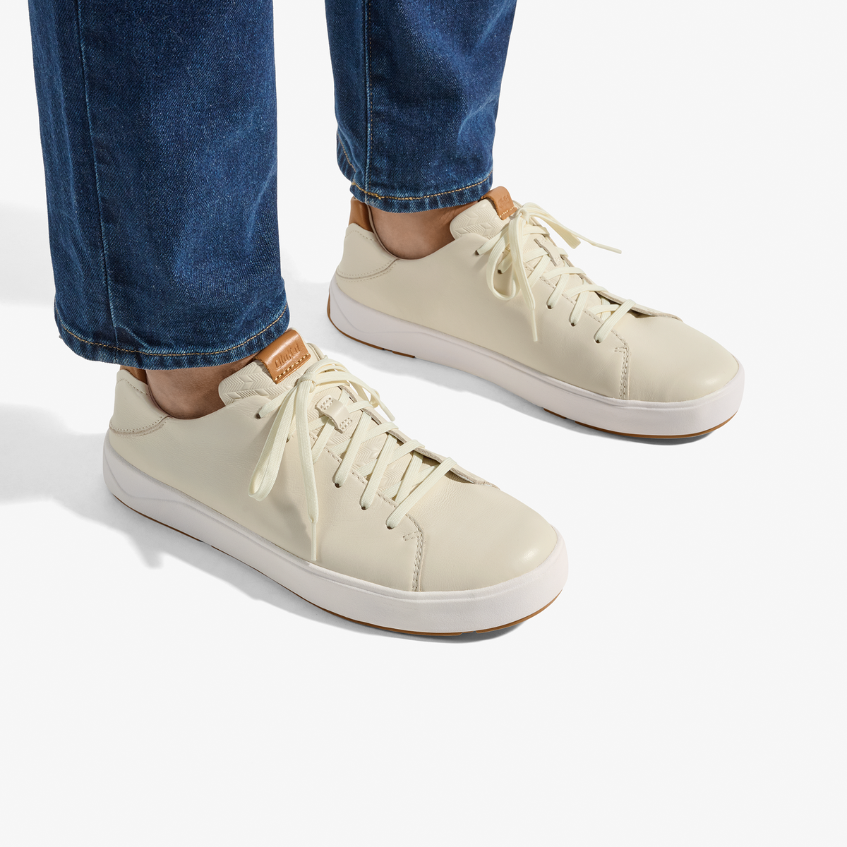 OluKai Quality | Lae‘ahi Lī ‘Ili Men's Leather Sneakers - Tapa