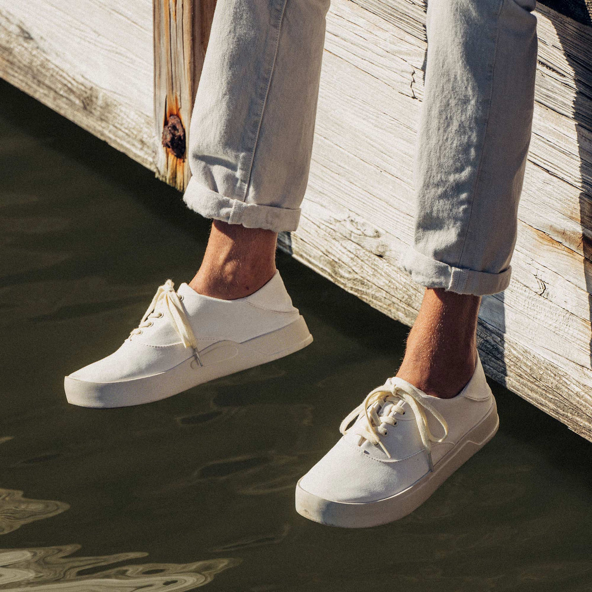 OluKai Trending | Tradewind Men’s Breathable Sneakers - Off White
