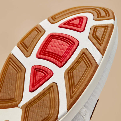 OluKai Best Price | Mio Lī Men's Athletic Shoes - Bright White / Red Lava