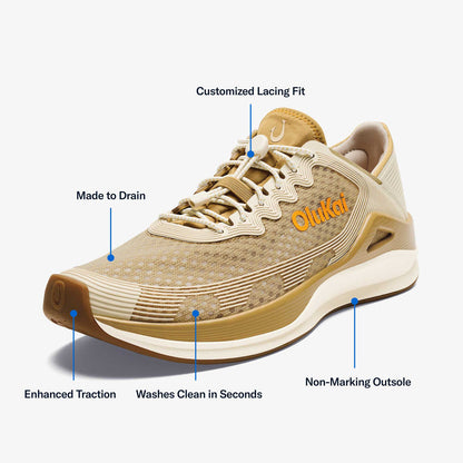OluKai New | ‘Ahi Men’s Water Boat Shoes - Tan / Tapa