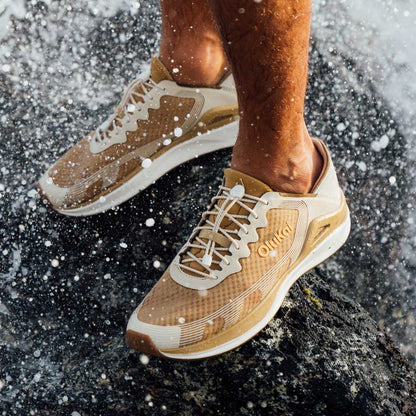 OluKai New | ‘Ahi Men’s Water Boat Shoes - Tan / Tapa