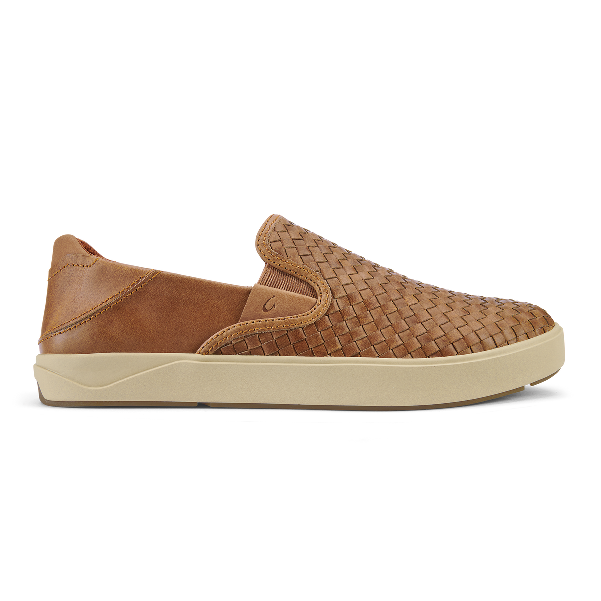 OluKai Special Offer | Lae‘ahi Lauhala Men's Leather Slip-On Sneakers - Fox