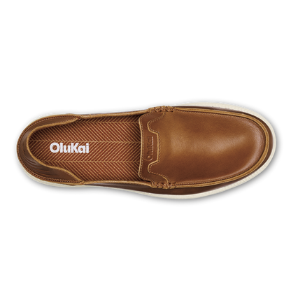OluKai Hot Sale | Kākaha Nia Men‘s Leather Slip-On Shoes - Fox