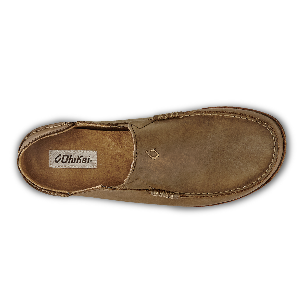 OluKai Great Value | Moloā Men's Leather Slip On Shoes - Ray / Toffee
