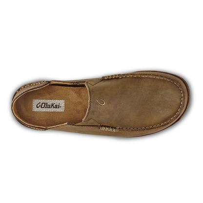 OluKai Great Value | Moloā Men's Leather Slip On Shoes - Ray / Toffee