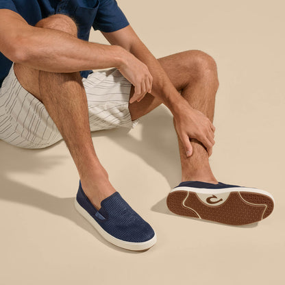 OluKai Top Pick | Lae‘ahi Men's Slip-On Sneakers - Blue Depth